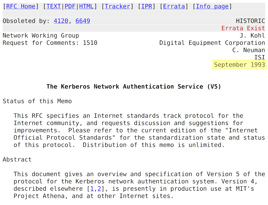 RFC Kerberos