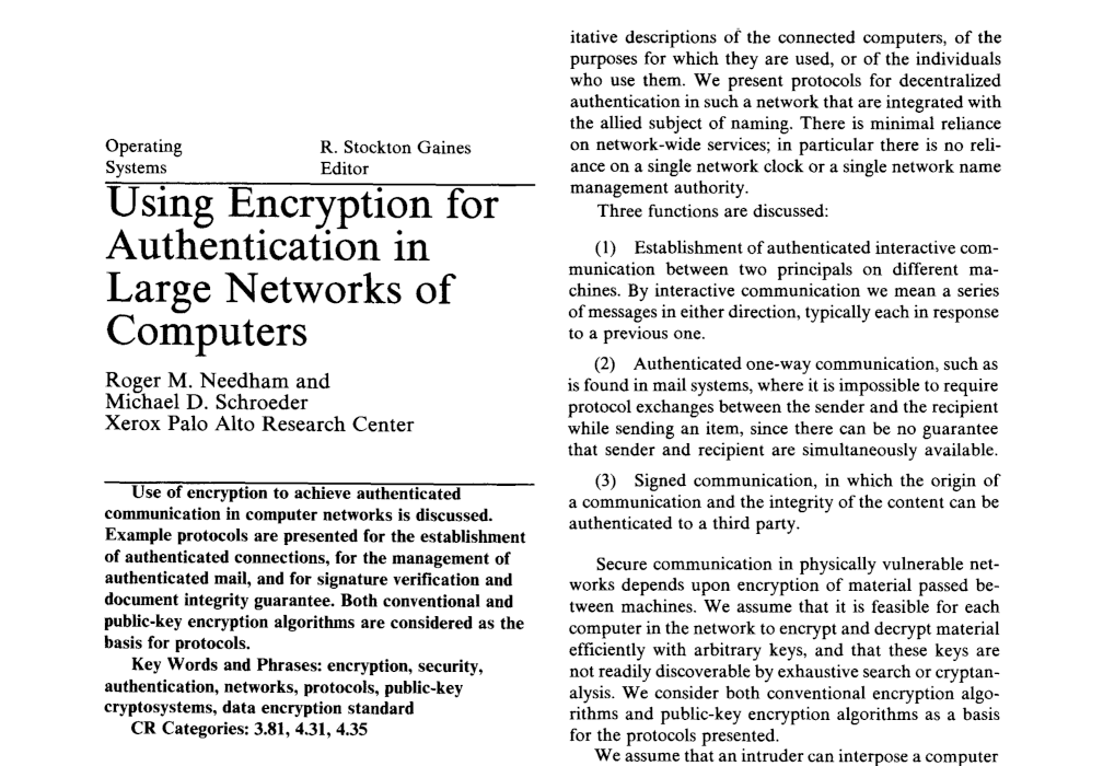 Needham-Schroder paper