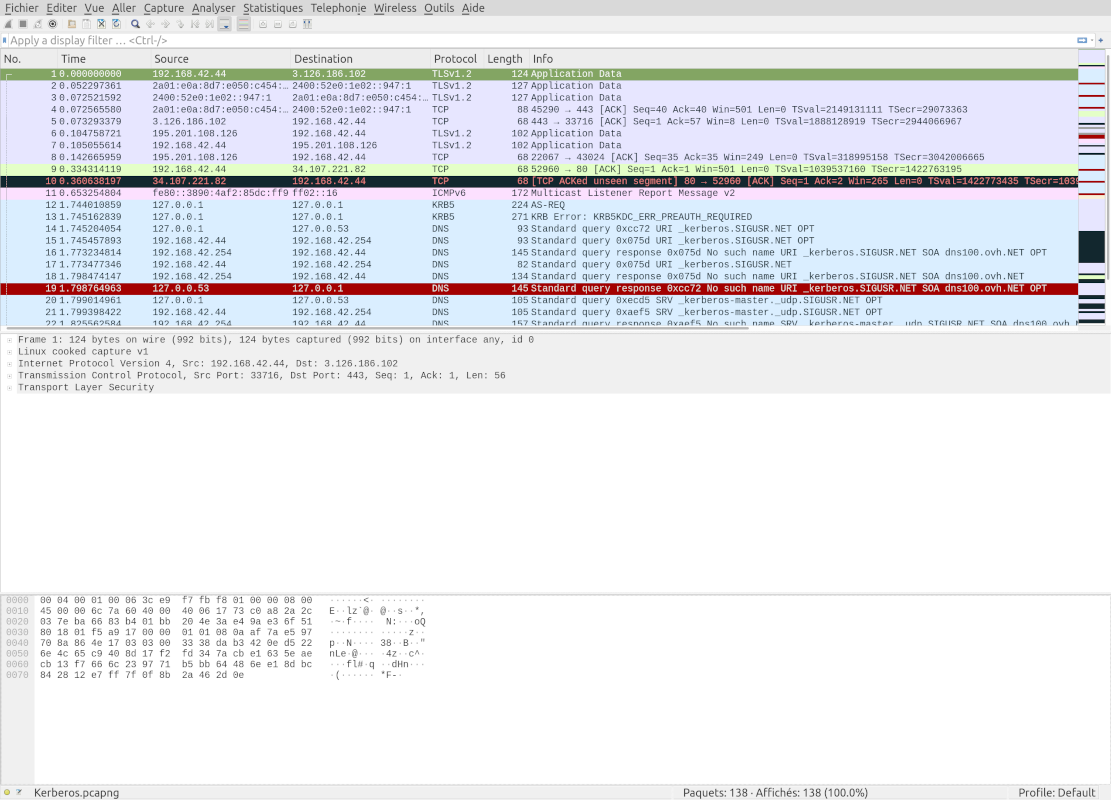 Wireshark screen